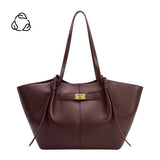 Imelda Burgundy Recycled Vegan Leather Tote Bag