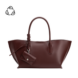Astrid Burgundy Recycled Vegan Leather Tote Bag