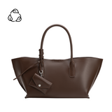 Astrid Espresso Recycled Vegan Leather Tote Bag