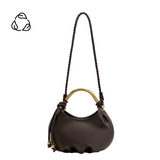 Dottie Espresso Recycled Vegan Leather Top Handle Bag