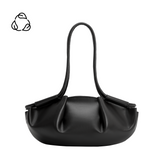 Candace Black Recycled Vegan Leather Shoulder Bag