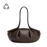 Candace Espresso Recycled Vegan Leather Shoulder Bag
