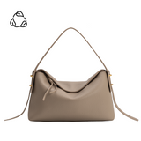 Emory Taupe Recycled Vegan Leather Top Handle Bag