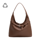 Amerie Chocolate Recycled Vegan Leather Tote Bag