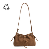 Rhuby Camel Recycled Vegan Suede Shoulder Bag