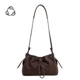 Rhuby Chocolate Recycled Vegan Suede Shoulder Bag