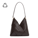 Phaedra Espresso Recycled Vegan Shoulder Bag