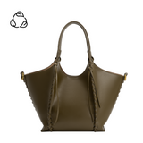 Belinda Olive Recycled Vegan Leather Tote Bag