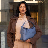 Emory Slate Recycled Vegan Leather Top Handle Bag