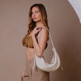Hayden Black Recycled Leather Crossbody Bag