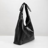 SAMPLE SM9525 Black Medium/Large Studded Tote Bag - FINAL SALE