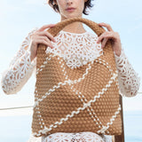 Johanna Sand Large Nylon Shoulder Bag