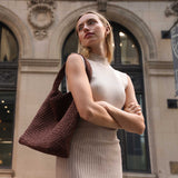 Johanna Clay Large Recycled Vegan Suede Shoulder Bag