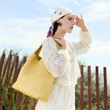 Johanna White Large Recycled Vegan Shoulder Bag