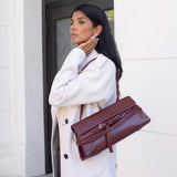 Klarissa Camel Recycled Vegan Leather Shoulder Bag