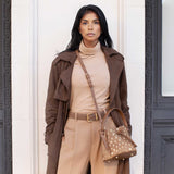 Laguna Light Gray Mini Recycled Vegan Suede Top Handle Bag
