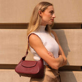 Melody Burgundy Recycled Vegan Shoulder Bag