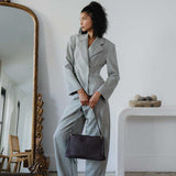 Natalia Black Woven Recycled Vegan Shoulder Bag