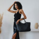 Norah Espresso Recycled Vegan Leather Tote Bag