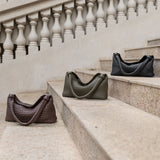 Quinn Espresso Recycled Vegan Leather Shoulder Bag