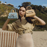 Sabrina Denim Mini Top Handle Bag