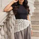 Scarf Scallop Belt Ivory