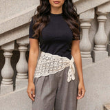 Scarf Scallop Belt Ivory