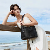 Thalia Biscuit Recycled Vegan Leather Tote Bag