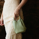 Tulip Sage Mini Recycled Vegan Top Handle Bag