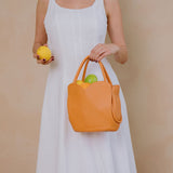 Tulip Black Recycled Vegan Top Handle Bag