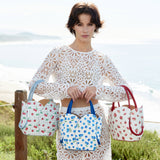 Tulip Pink Flowers Recycled Vegan Top Handle Bag