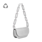 Inez Silver Metallic Recycled Vegan Shoulder Bag