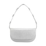 Inez Silver Metallic Recycled Vegan Shoulder Bag