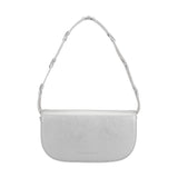 Inez Silver Metallic Recycled Vegan Shoulder Bag
