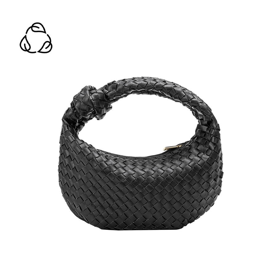 Larissa Mini Black Recycled Vegan Top Handle Bag