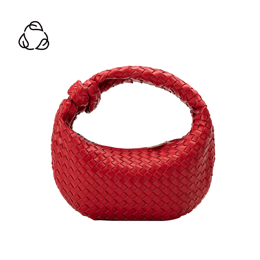 Larissa Mini Red Recycled Vegan Top Handle Bag
