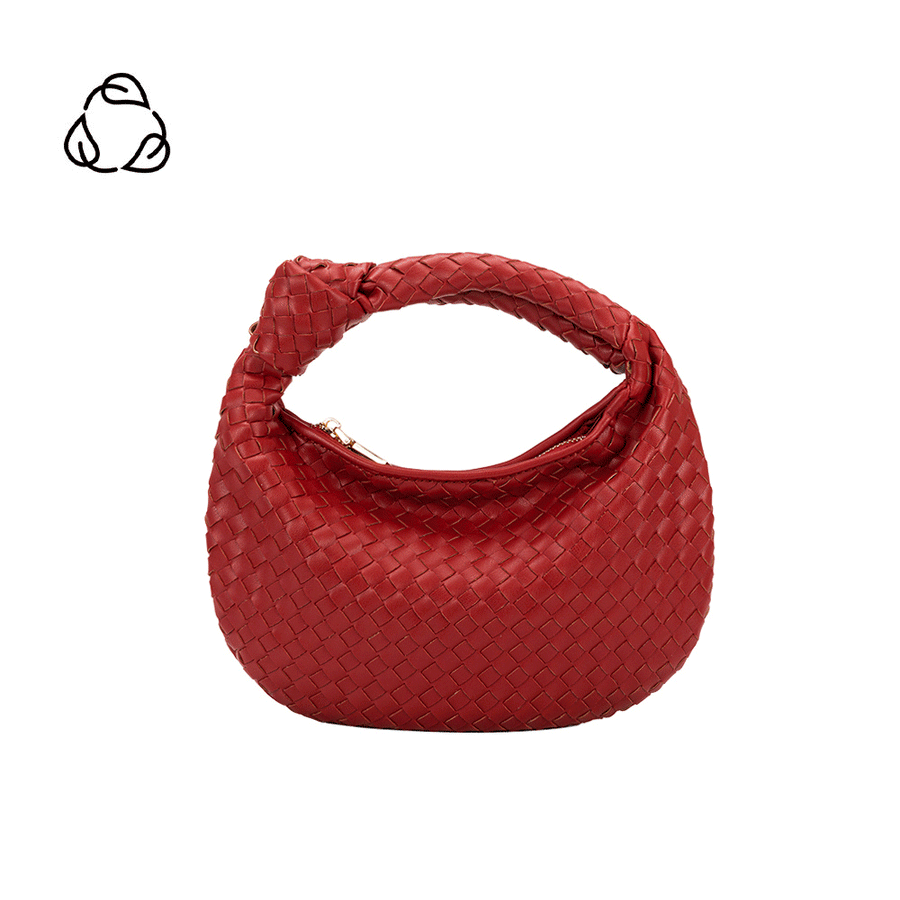 Drew Red Small Recycled Vegan Top Handle Bag
