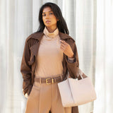 Whitley Sage Recycled Vegan Leather Tote Bag
