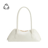 Dakota White Recycled Vegan Shoulder Bag