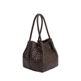 Anahi Espresso Recycled Vegan Woven Top Handle Bag