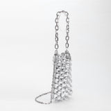 SAMPLE SM0137 Silver Crossbody Phone Pouch - FINAL SALE