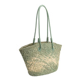 Sunset Sage Straw Tote Bag