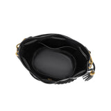 Janae Black Recycled Vegan Leather Top Handle Bag