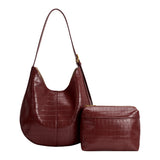 Stefanie Burgundy Recycled Vegan Leather Shoulder Bag