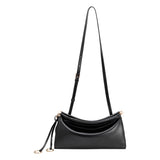 Amaya Black Vegan Leather Shoulder Bag