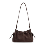Rhuby Chocolate Recycled Vegan Suede Shoulder Bag