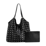 Cathy Black Satin Tote Bag