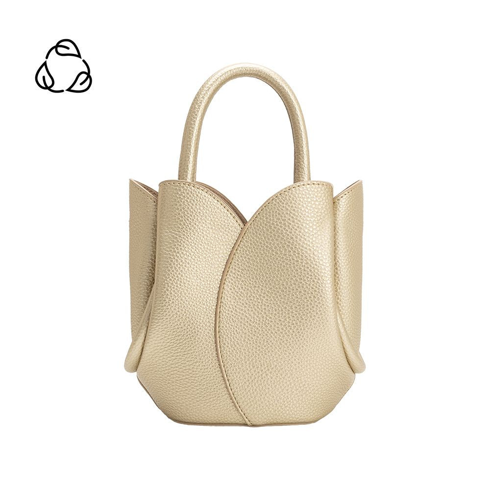 Tulip Mini Metallic Recycled Vegan Top Handle Bag