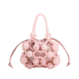 Bobby Pink Beaded Top Handle Bag