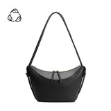 Wesley Black Recycled Vegan Shoulder Bag